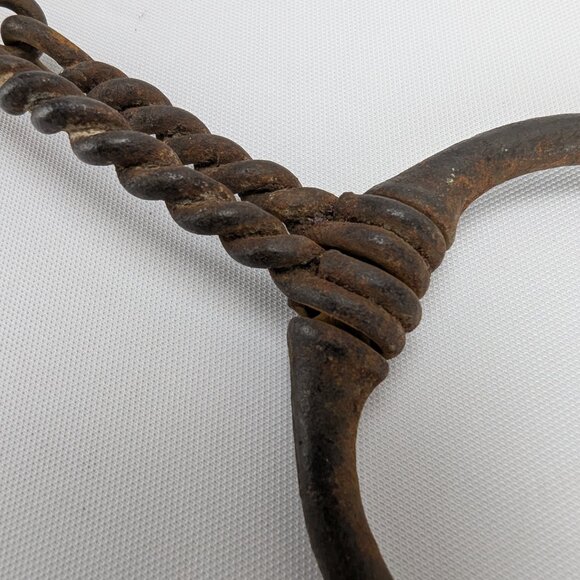 Vintage Rustic Horse Bits Western Decor Lot of 2 Brindle Primitive Home Barn - Picture 6 of 9